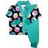 0275 Pijama Algodão com Dinossauros Rosa e Calça Verde  +R$ 49,00